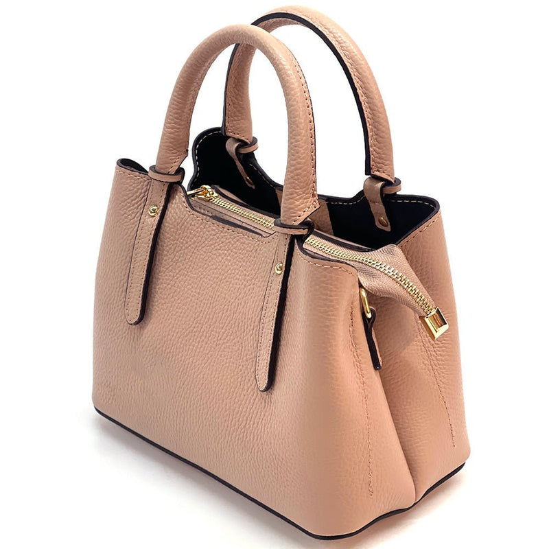 Giuseppina Italian Cowhide Leather Handbag – Chic, Compact & Structured - Leather Italiano