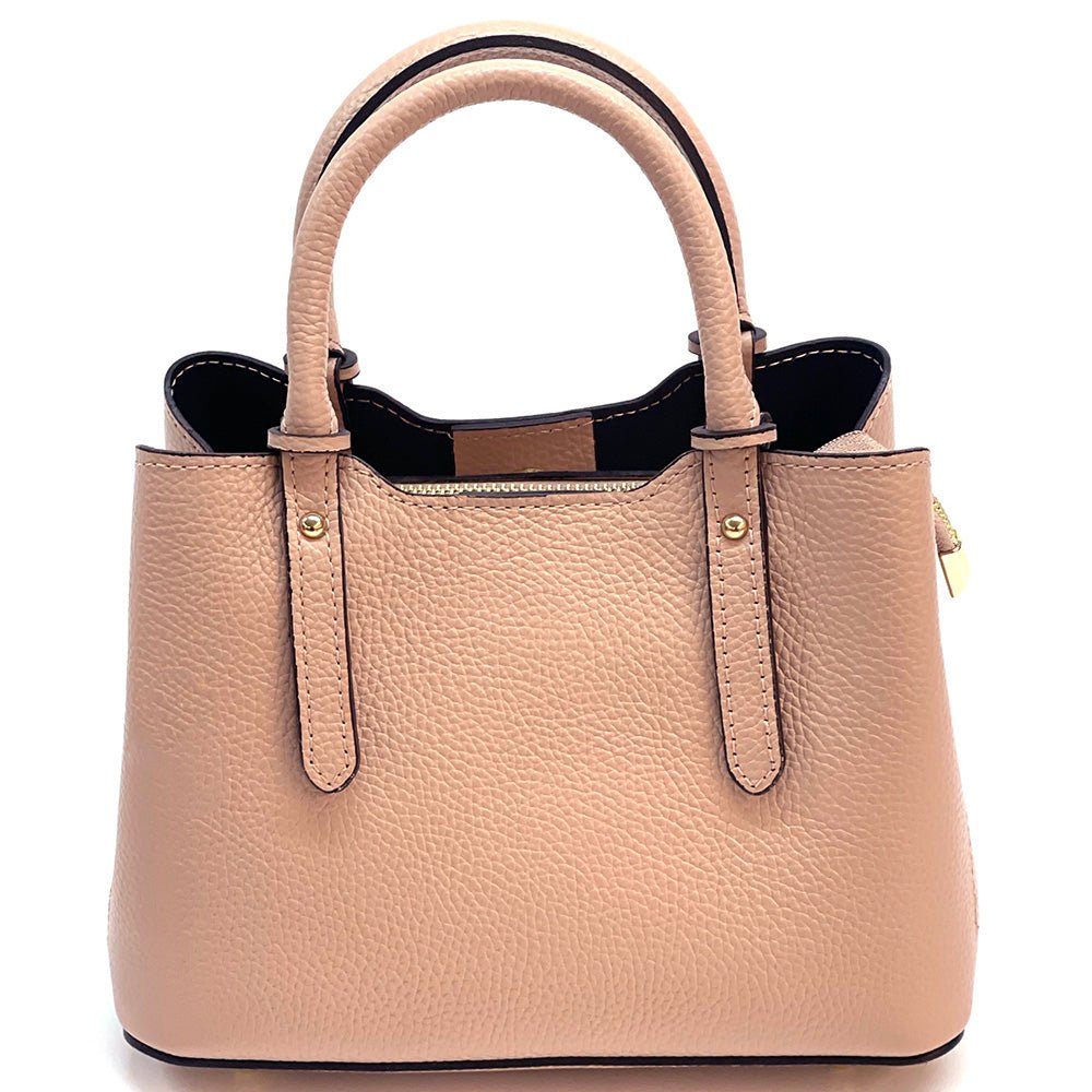 Giuseppina Italian Cowhide Leather Handbag – Chic, Compact & Structured - Leather Italiano