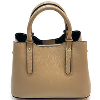 Giuseppina Italian Cowhide Leather Handbag – Chic, Compact & Structured - Leather Italiano