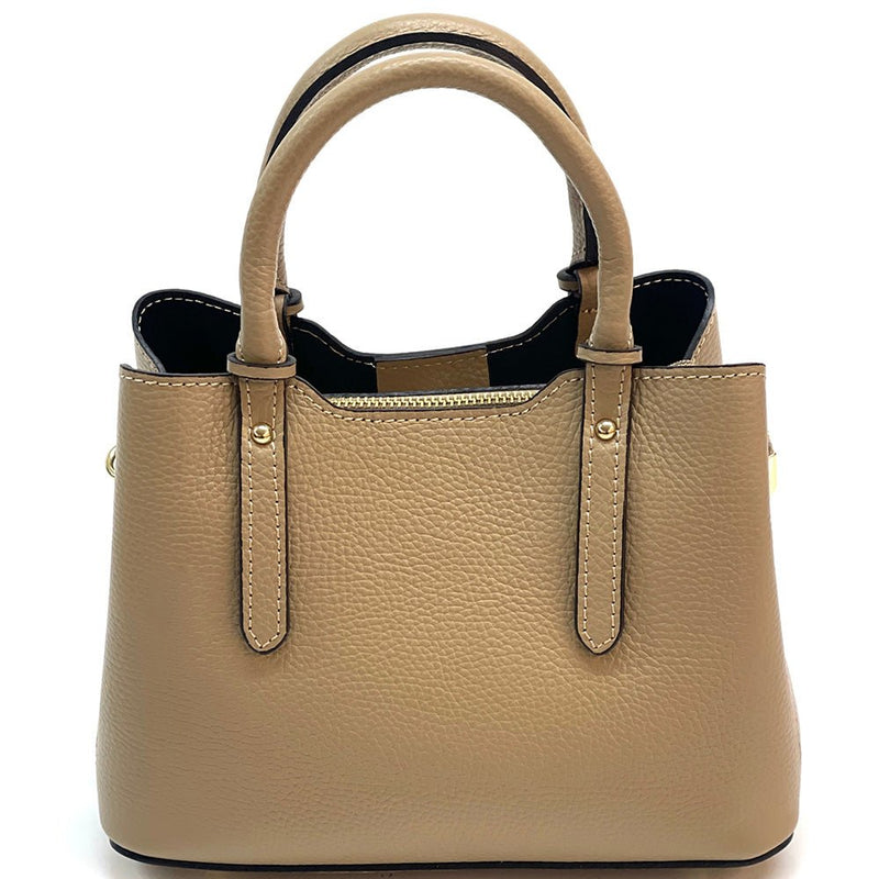 Giuseppina Italian Cowhide Leather Handbag – Chic, Compact & Structured - Leather Italiano