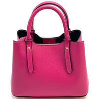 Giuseppina Italian Cowhide Leather Handbag – Chic, Compact & Structured - Leather Italiano