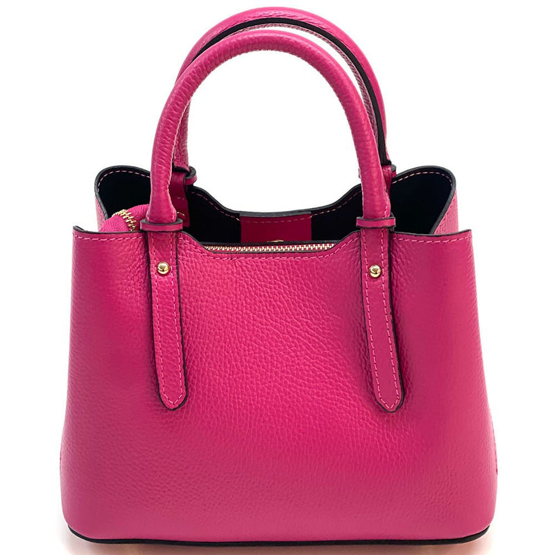 Giuseppina Italian Cowhide Leather Handbag – Chic, Compact & Structured - Leather Italiano