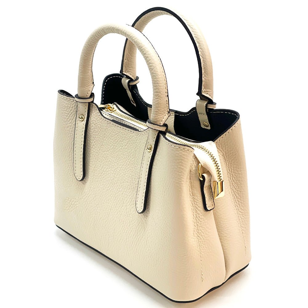 Giuseppina Italian Cowhide Leather Handbag – Chic, Compact & Structured - Leather Italiano