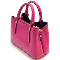 Giuseppina Italian Cowhide Leather Handbag – Chic, Compact & Structured - Leather Italiano