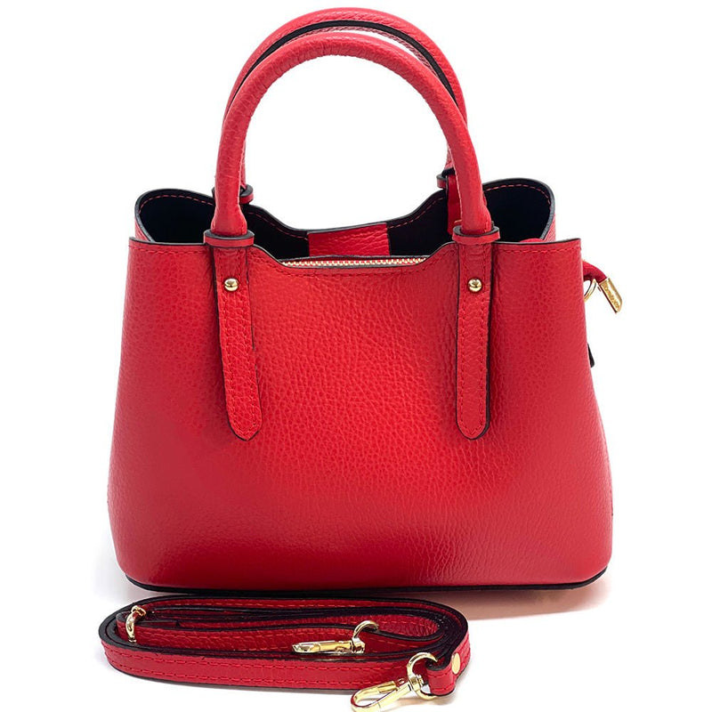 Giuseppina Italian Cowhide Leather Handbag – Chic, Compact & Structured - Leather Italiano