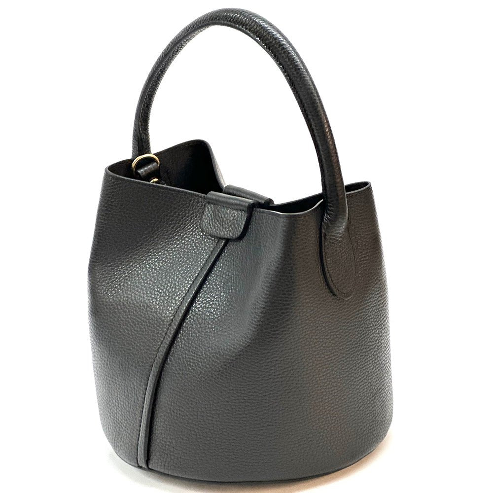 Grazia Italian Leather Bucket Bag – Elegant Everyday Shoulder Bag for Women - Leather Italiano