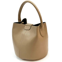 Grazia Italian Leather Bucket Bag – Elegant Everyday Shoulder Bag for Women - Leather Italiano