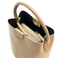 Grazia Italian Leather Bucket Bag – Elegant Everyday Shoulder Bag for Women - Leather Italiano