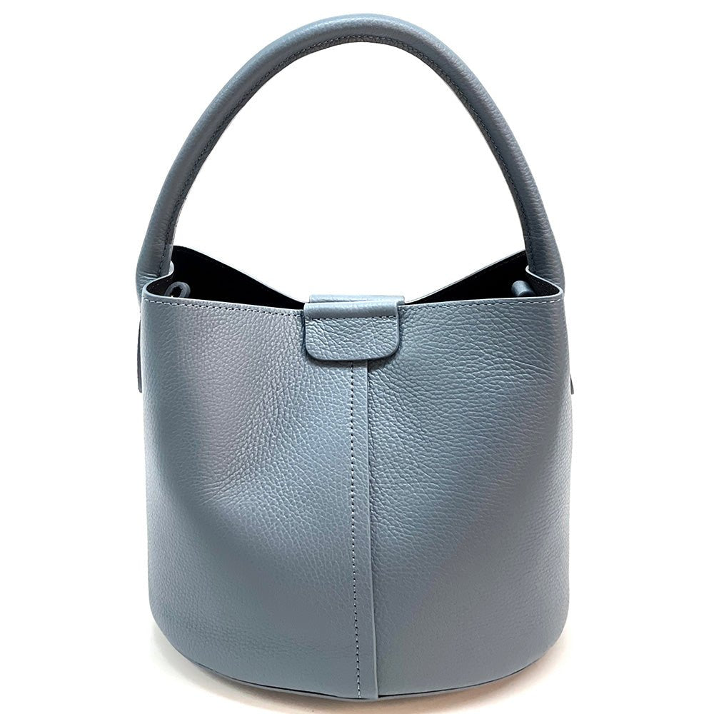 Grazia Italian Leather Bucket Bag – Elegant Everyday Shoulder Bag for Women - Leather Italiano