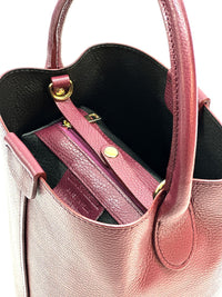 Grazia Italian Leather Bucket Bag – Elegant Everyday Shoulder Bag for Women - Leather Italiano