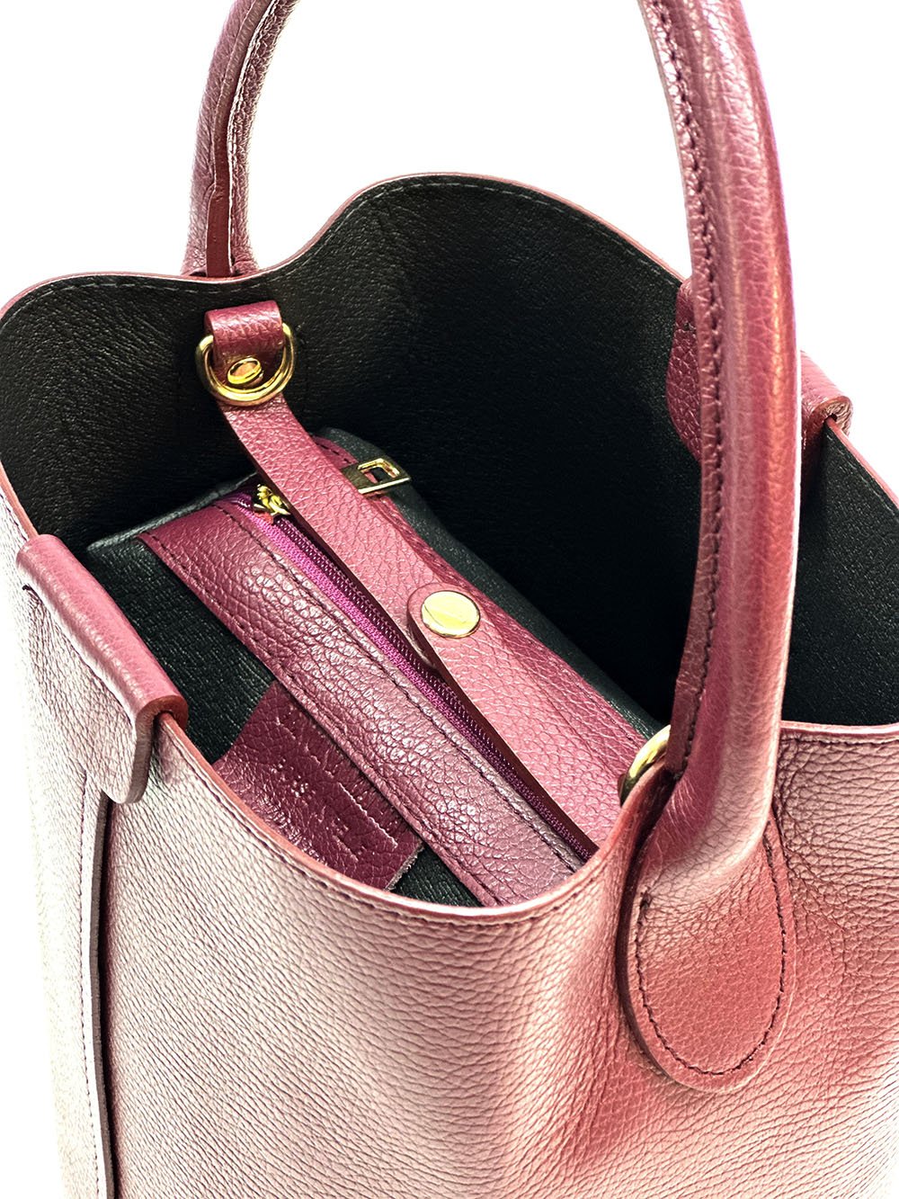 Grazia Italian Leather Bucket Bag – Elegant Everyday Shoulder Bag for Women - Leather Italiano