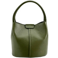 Grazia Italian Leather Bucket Bag – Elegant Everyday Shoulder Bag for Women - Leather Italiano