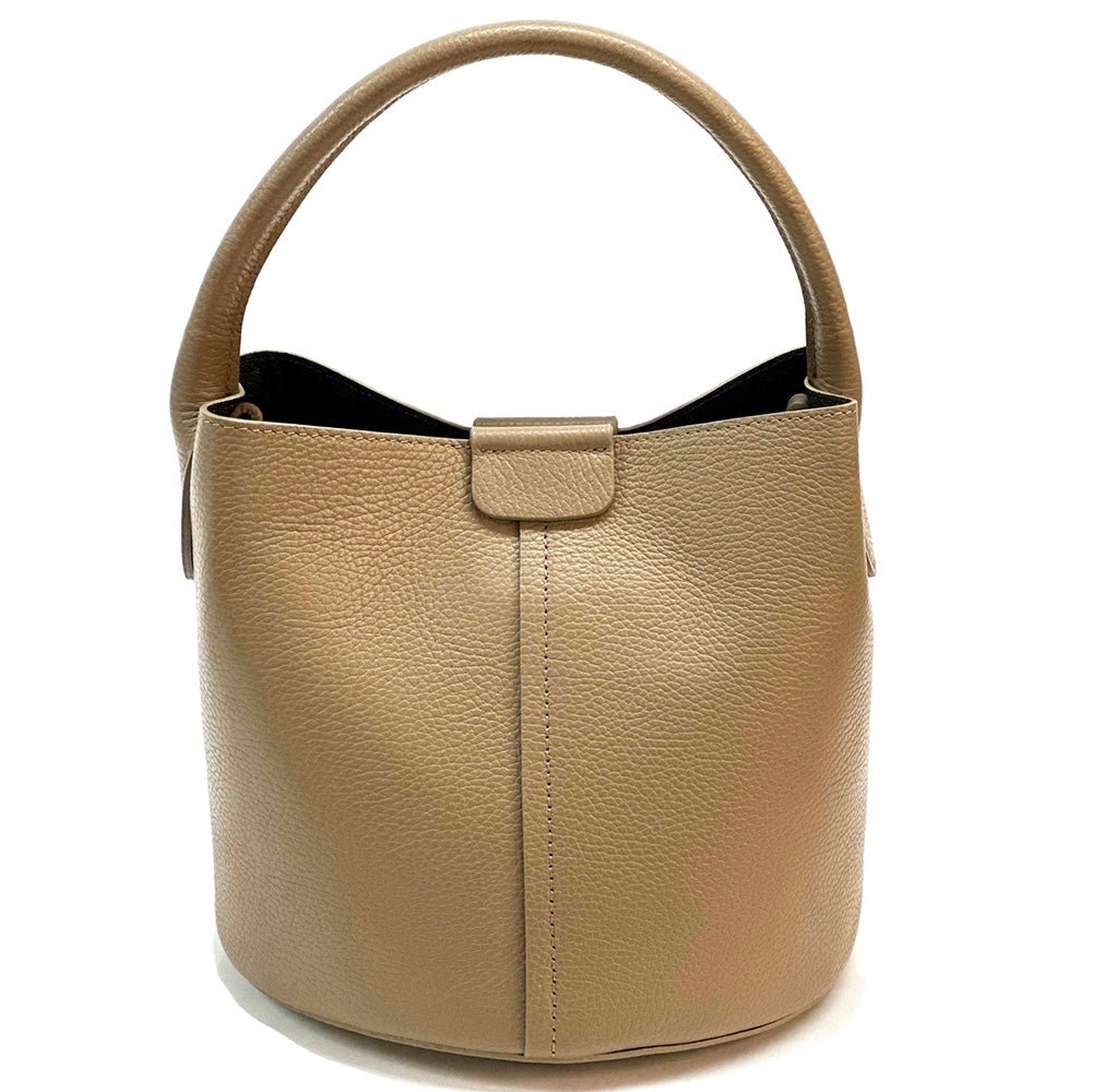 Grazia Italian Leather Bucket Bag – Elegant Everyday Shoulder Bag for Women - Leather Italiano