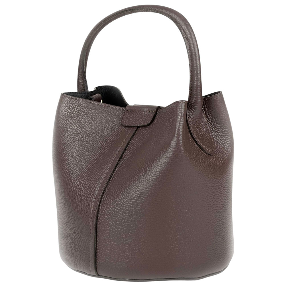 Grazia Italian Leather Bucket Bag – Elegant Everyday Shoulder Bag for Women - Leather Italiano