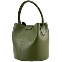 Grazia Italian Leather Bucket Bag – Elegant Everyday Shoulder Bag for Women - Leather Italiano