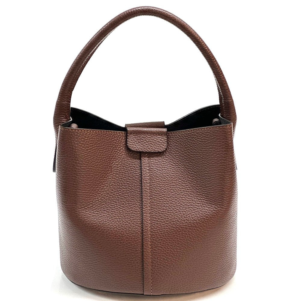 Grazia Italian Leather Bucket Bag – Elegant Everyday Shoulder Bag for Women - Leather Italiano
