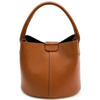 Grazia Italian Leather Bucket Bag – Elegant Everyday Shoulder Bag for Women - Leather Italiano