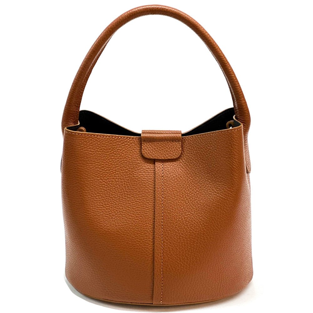Grazia Italian Leather Bucket Bag – Elegant Everyday Shoulder Bag for Women - Leather Italiano