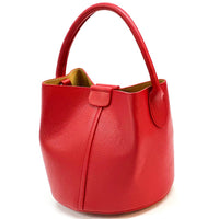 Grazia Italian Leather Bucket Bag – Elegant Everyday Shoulder Bag for Women - Leather Italiano