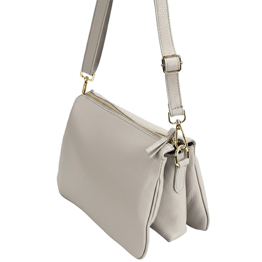 Graziella Italian Leather Shoulder & Crossbody Bag - Leather Italiano