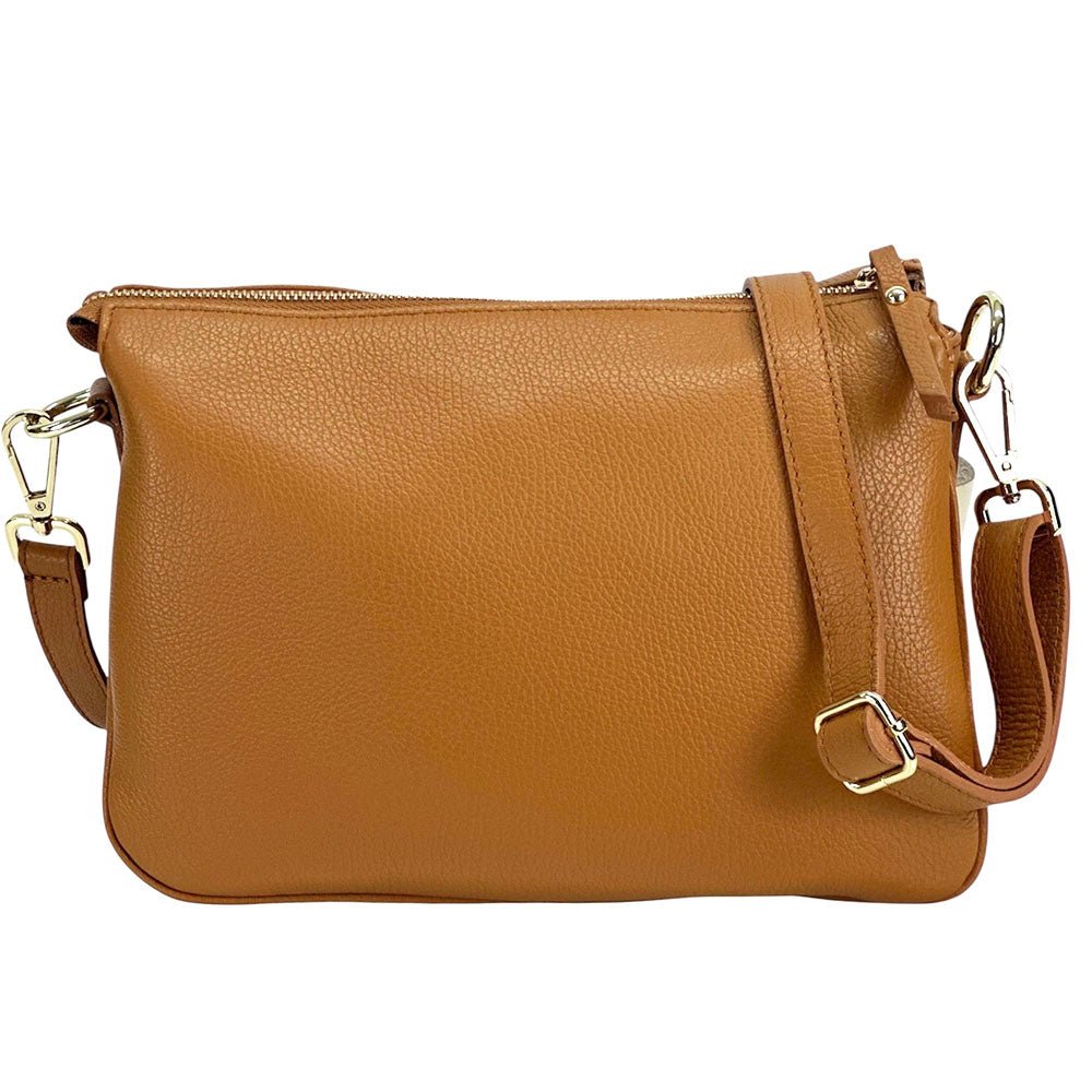 Graziella Italian Leather Shoulder & Crossbody Bag - Leather Italiano