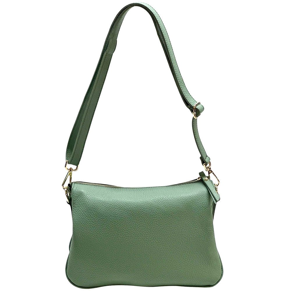 Graziella Italian Leather Shoulder & Crossbody Bag - Leather Italiano