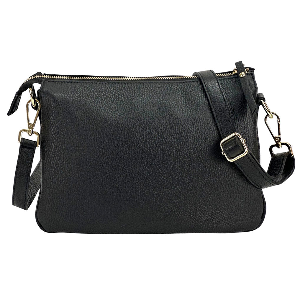 Graziella Italian Leather Shoulder & Crossbody Bag - Leather Italiano