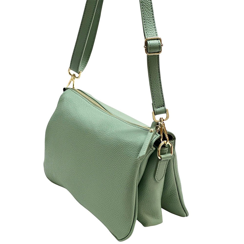 Graziella Italian Leather Shoulder & Crossbody Bag - Leather Italiano