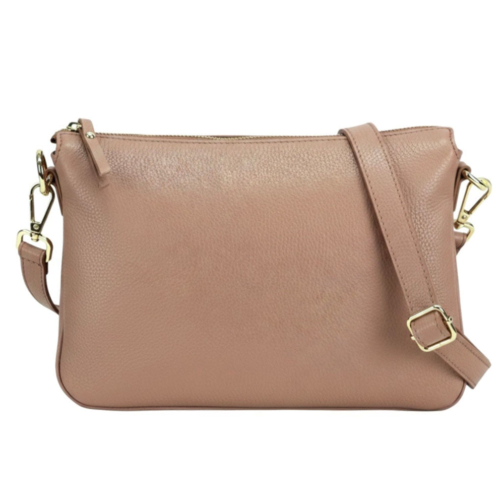 Graziella Italian Leather Shoulder & Crossbody Bag - Leather Italiano