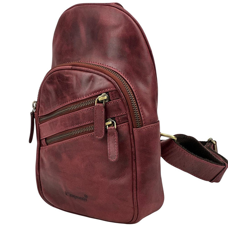 Harvey Italian Leather Sling Bag – Men’s Crossbody (Handmade in Florence) - Leather Italiano
