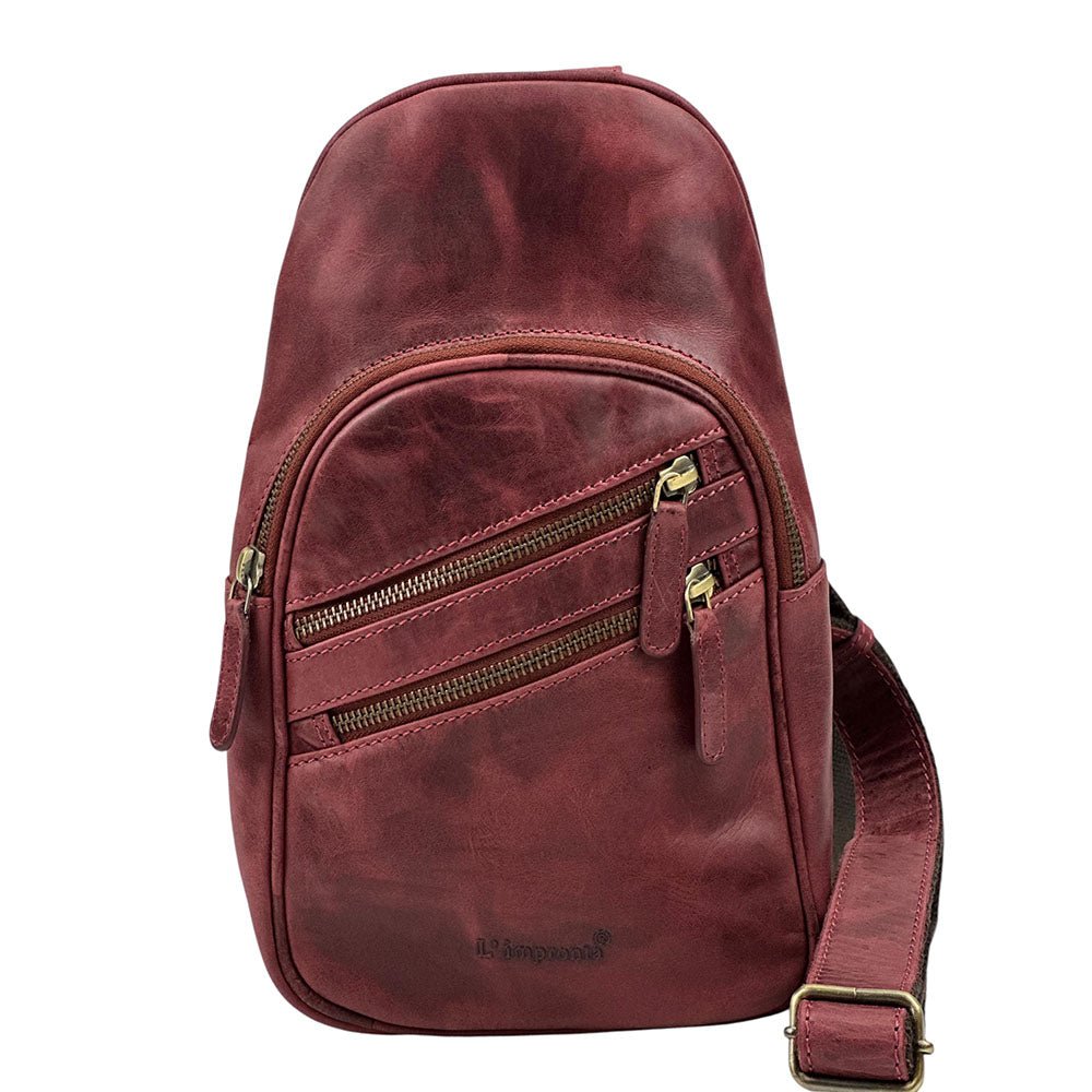 Harvey Italian Leather Sling Bag – Men’s Crossbody (Handmade in Florence) - Leather Italiano