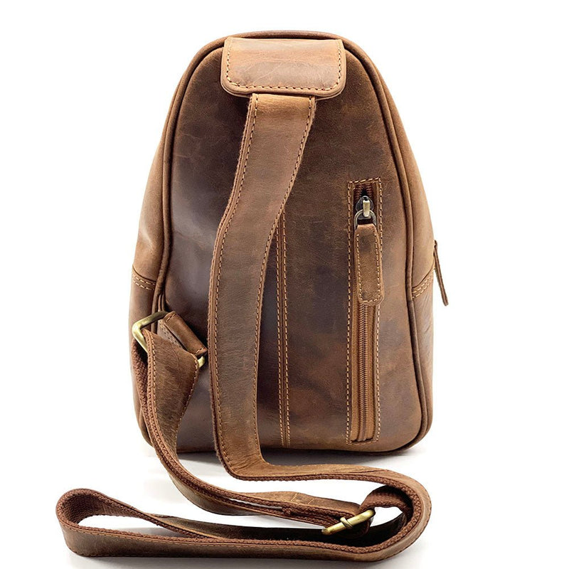Harvey Italian Leather Sling Bag – Men’s Crossbody (Handmade in Florence) - Leather Italiano