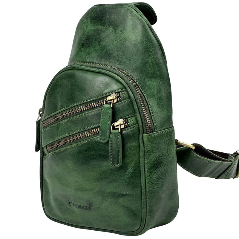 Harvey Italian Leather Sling Bag – Men’s Crossbody (Handmade in Florence) - Leather Italiano