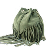 Ileana Fringed Suede Bucket Bag – Bohemian Italian Chic - Leather Italiano