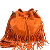 Ileana Fringed Suede Bucket Bag – Bohemian Italian Chic - Leather Italiano