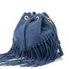 Ileana Fringed Suede Bucket Bag – Bohemian Italian Chic - Leather Italiano