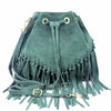 Ileana Fringed Suede Bucket Bag – Bohemian Italian Chic - Leather Italiano