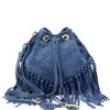 Ileana Fringed Suede Bucket Bag – Bohemian Italian Chic - Leather Italiano