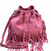Ileana Fringed Suede Bucket Bag – Bohemian Italian Chic - Leather Italiano