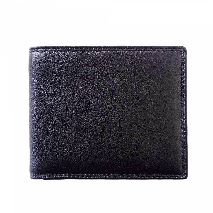Front view of Imperia Black Soft Leather Wallet