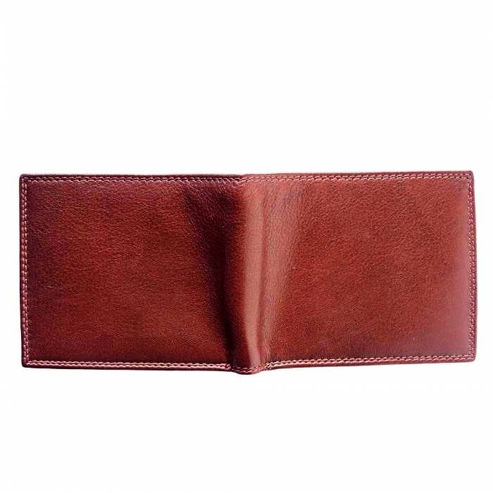 Back view of Dark Brown Soft Leather Wallet