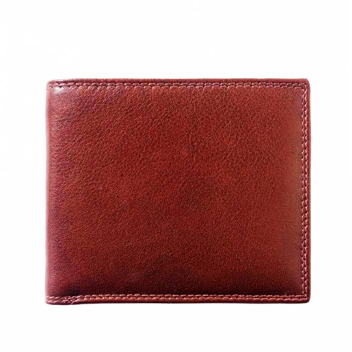 Front view of Dark Brown Soft Leather Wallet