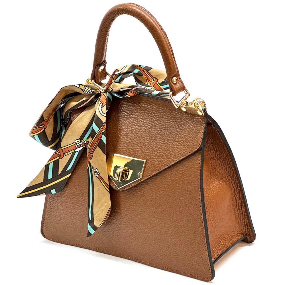 Isabella Italian Leather Bag – Elegant Structured Handbag for Women - Leather Italiano