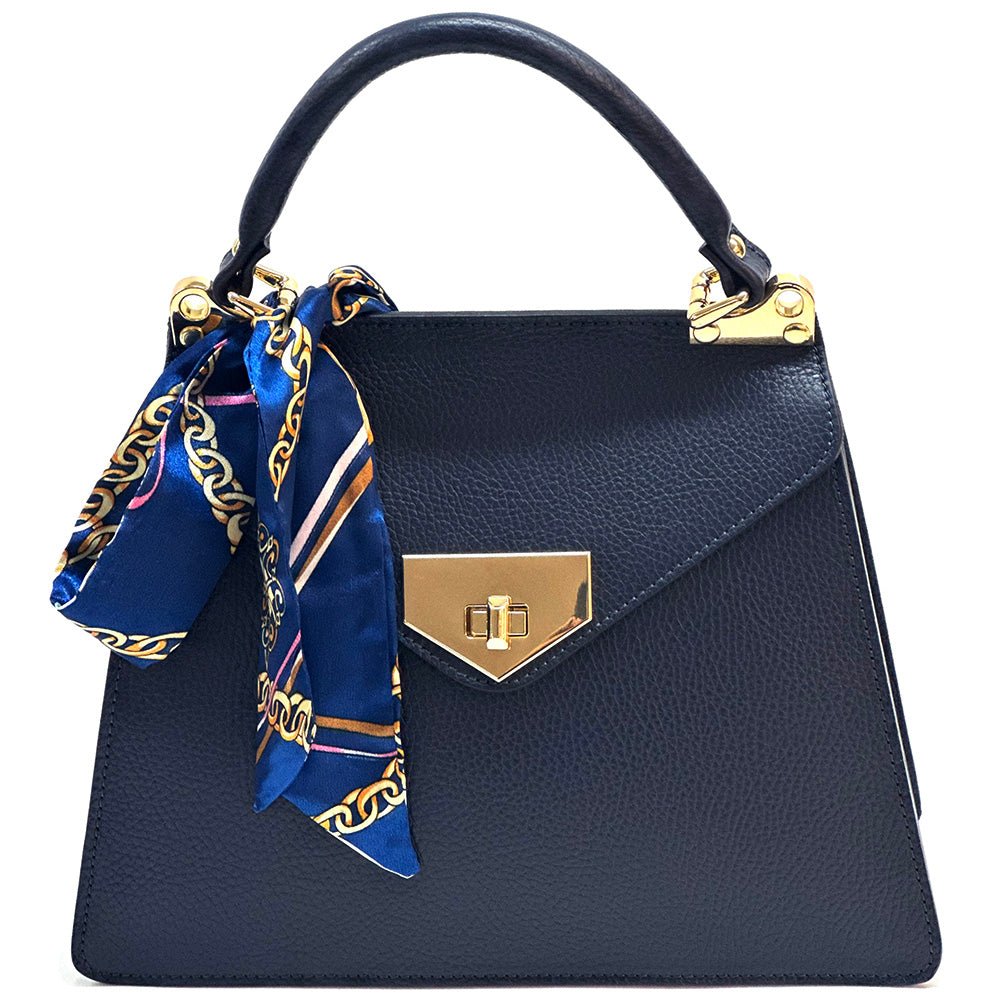 Isabella Italian Leather Bag – Elegant Structured Handbag for Women - Leather Italiano