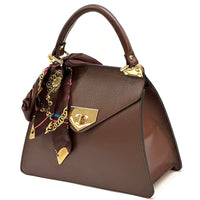 Isabella Italian Leather Bag – Elegant Structured Handbag for Women - Leather Italiano