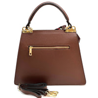 Isabella Italian Leather Bag – Elegant Structured Handbag for Women - Leather Italiano