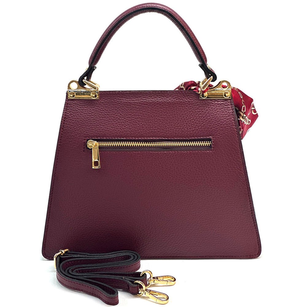 Isabella Italian Leather Bag – Elegant Structured Handbag for Women - Leather Italiano