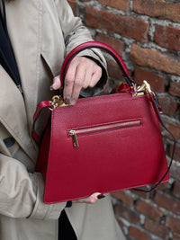 Isabella Italian Leather Bag – Elegant Structured Handbag for Women - Leather Italiano