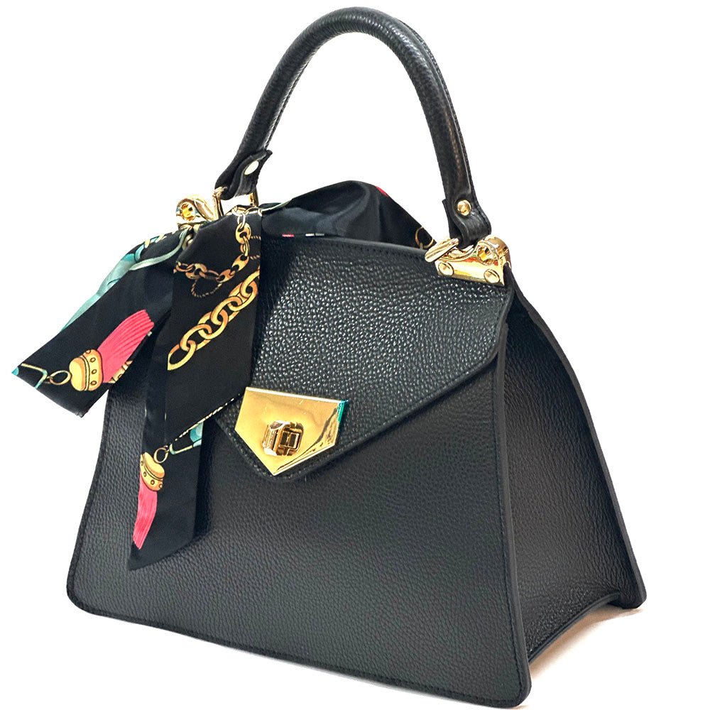 Isabella Italian Leather Bag – Elegant Structured Handbag for Women - Leather Italiano