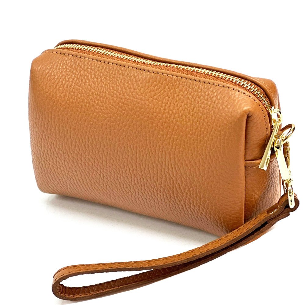 Isadora Italian Leather Wristlet – Elegant Everyday Wrist Bag for Women - Leather Italiano
